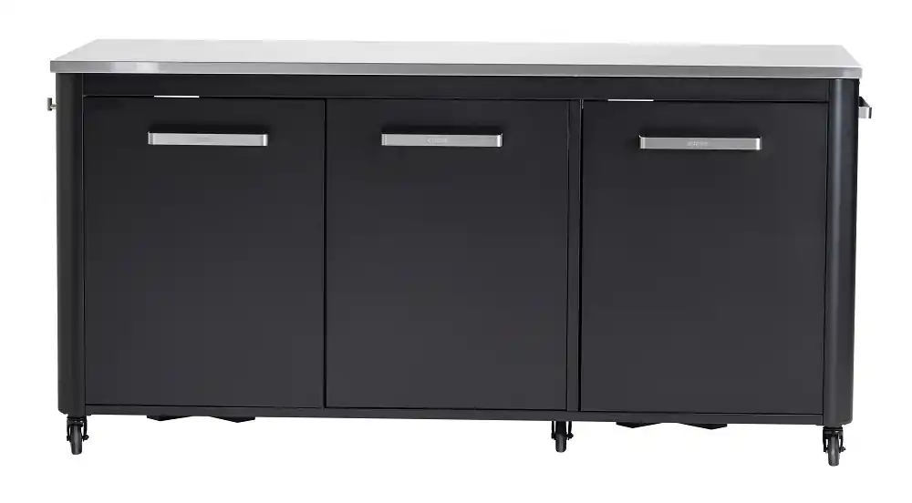 Cozze Outdoortisch 180x60x90 cm Outdoorschrank Pizzatisch 3 Türen Top-Angebot