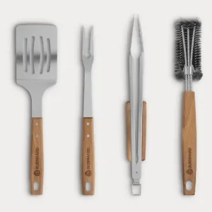Burnhard Grillbesteck 4-tlg. Akazienholz Sichere Zahlung