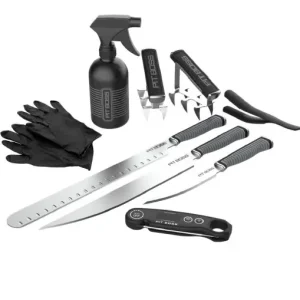 Geprüft Pit Boss Grillbesteckset Grillthermometer Sprühflasche Handschuhe 3 Messer Pulled Pork Gabeln