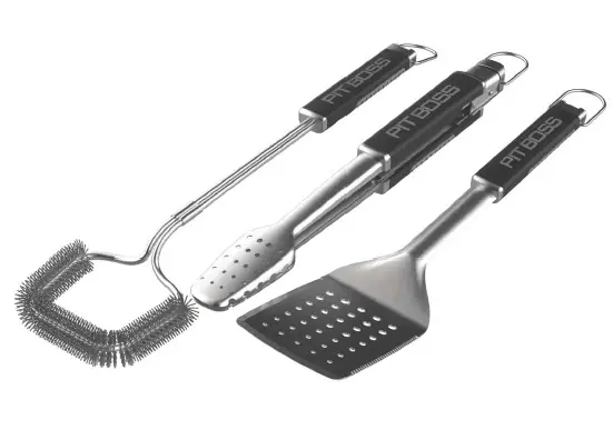Pit Boss 3-teiliges Grillbesteckset – Grillzange, Grillbürste und Grillwender Angebot