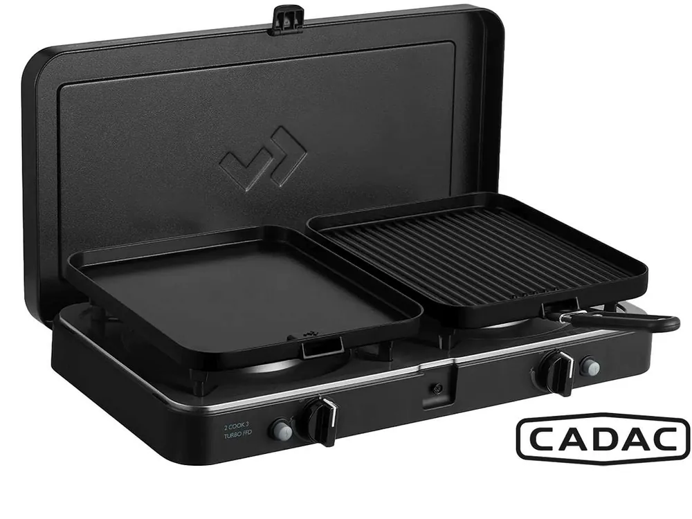 Meistverkauft Cadac Camping Gaskocher 2-Cook 3 Turbo FFD Deluxe 50mbar