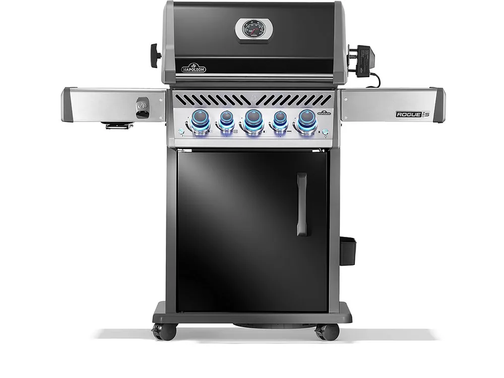 Knallerangebot Napoleon Rogue PRO-S 425 schwarz Gasgrill inkl. Drehspieß mit Gusseisenroste