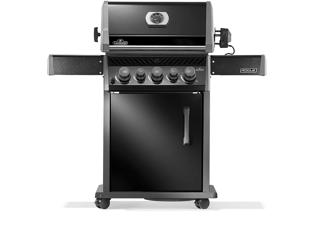 Online Kaufen Napoleon Rogue 425 Schwarz Gasgrill mit Seitenbrenner und Heckbrenner inkl. Drehspieß