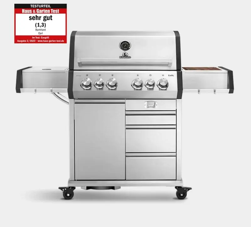 Burnhard Big EARL Premium-Gasgrill 4-Brenner Letzte Chance
