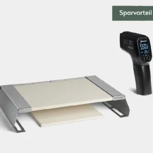 Burnhard Pizzaaufsatz Starter-Set 2-tlg. mit Infrarot-Thermometer Sonderangebot