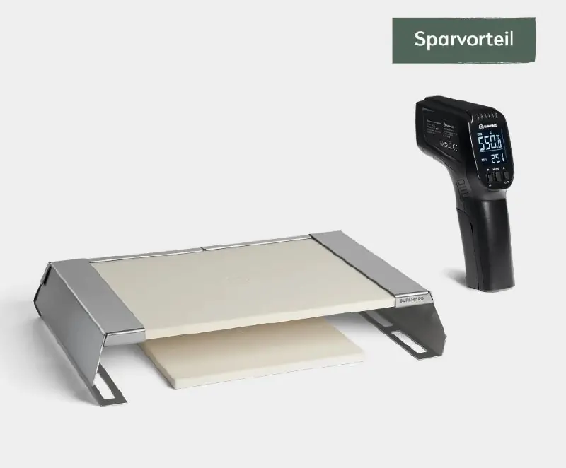 Burnhard Pizzaaufsatz Starter-Set 2-tlg. mit Infrarot-Thermometer Sonderangebot
