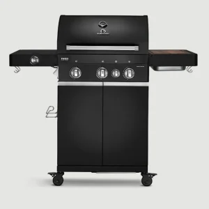 Burnhard FRED Deluxe Gasgrill 3-Brenner (Black) Solange Der Vorrat Reicht
