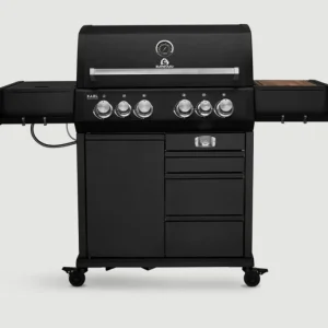 Burnhard Big EARL Premium-Gasgrill 4-Brenner (Black) Letzte Chance