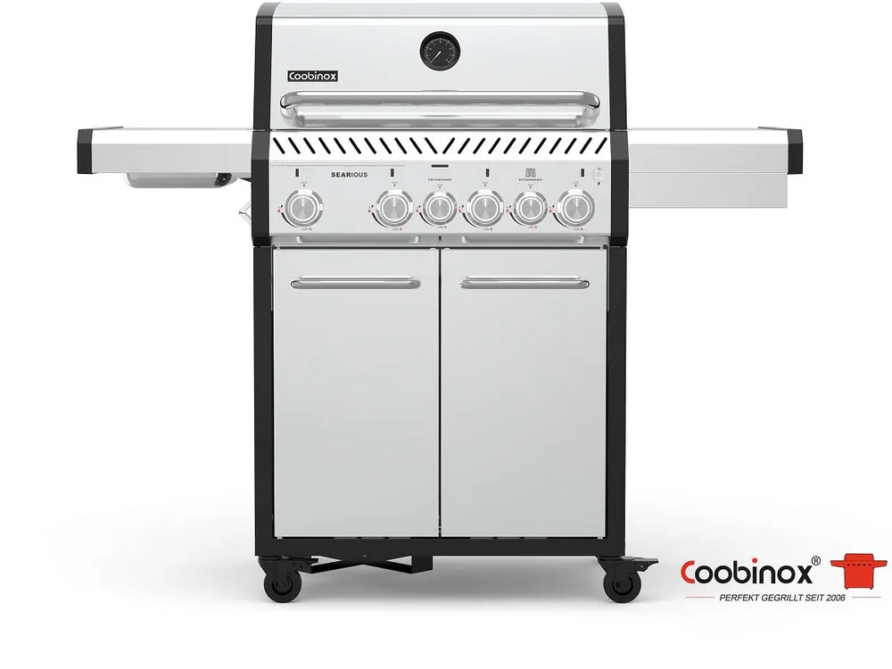 Ausverkauf Coobinox SEARIOUS PRO Edelstahl Gasgrill mit Seiten- & Heckbrenner inkl. Edelstahlroste