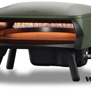 Mega-Angebot Witt Gas Pizzaofen Piccolo Rotante 16" grün mit rotierendem Stein (16" / 40 cm)