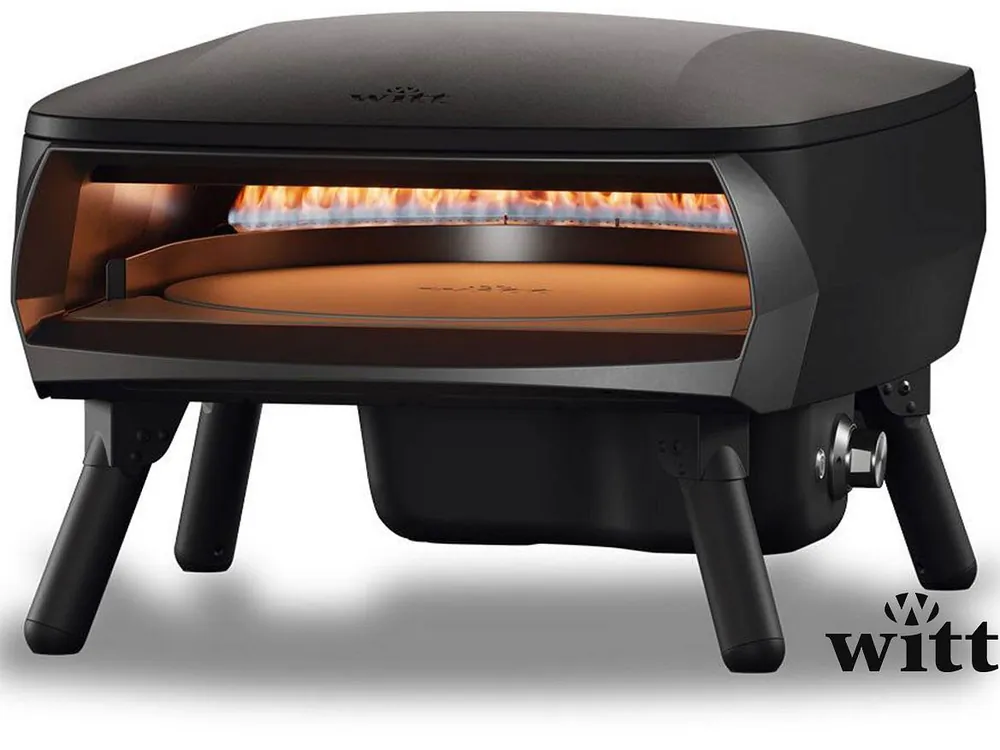 Witt Gas Pizzaofen Piccolo Rotante 16" schwarz mit rotierendem Stein (16" / 40 cm) Abverkauf