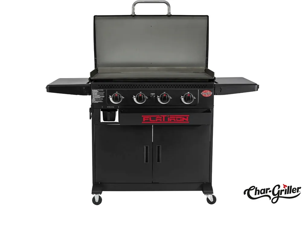 Garantierte Lieferung Char-Griller Flat Iron Premium 4 Brenner Griddle Gasgrill Plancha