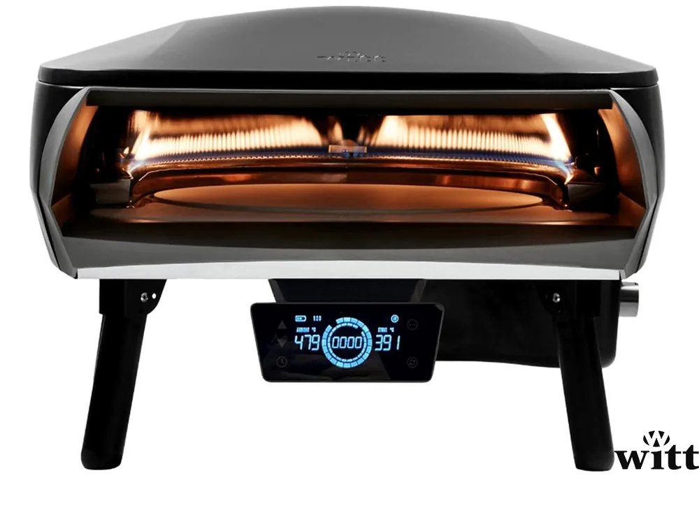 Neu Witt Gas Pizzaofen Etna Rotante Control 16" Mattschwarz