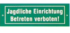 Online Kaufen AKAH Schild "Jagdliche Einrichtung"