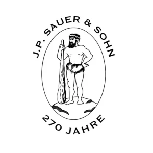 Sauer Aufkleber Mann mit Keule Markenware