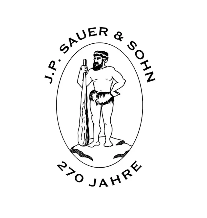 Sauer Aufkleber Mann mit Keule Markenware