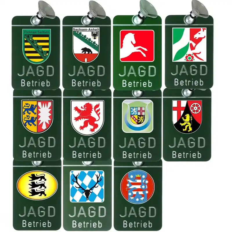 Versand Am Gleichen Tag Dr. Gmünder Autoschild Jagdbetrieb Bundesland