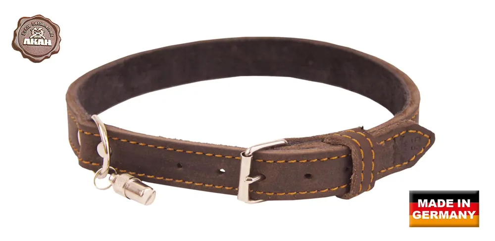 Heißes Angebot AKAH Halsband genietet aus Ölleder