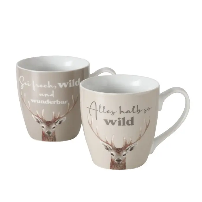 Sichere Zahlung LivingActive Jumbobecher Wild, 480 ml, 2-fach sortiert, Braun