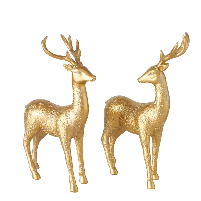 LivingActive Dekofiguren Pete Hirsch, 21,5 cm, 2-fach sortiert, Gold Sale