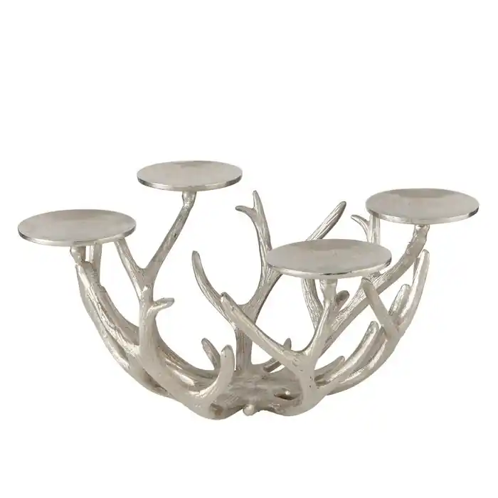LivingActive Borgfjell Kerzenleuchter Silber Neu