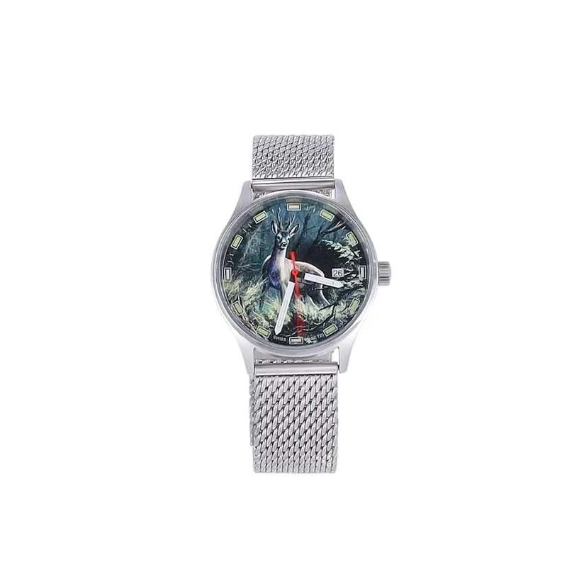 Swiss Timer Trapper Rehbock H3 Uhr Versand Am Gleichen Tag